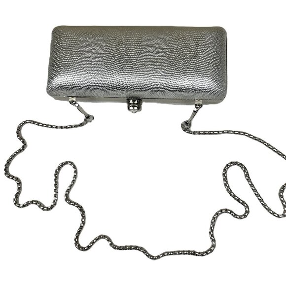 Victoria's Secret Shiny Silver Hard Shell Purse - Picture 2 of 7